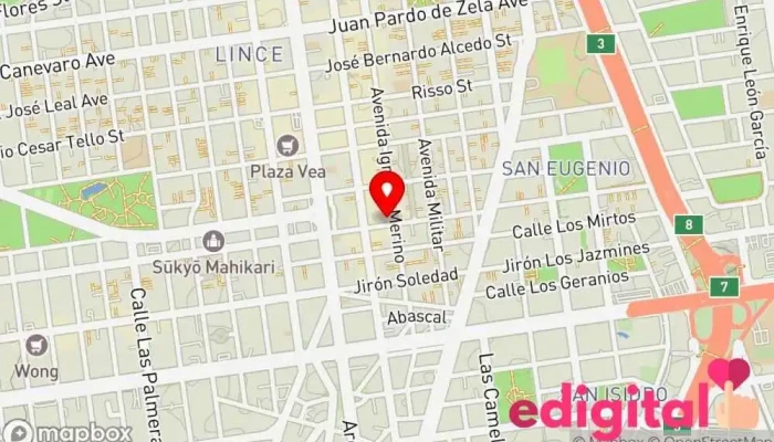 mapa de G&S Farma Farmacia en Lince