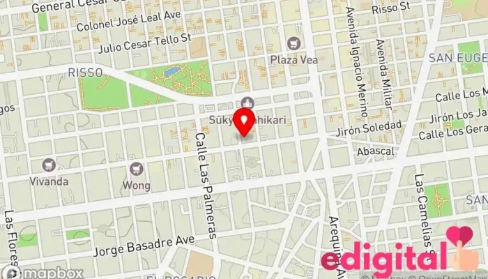 mapa de Homeopathic Santa Maria Farmacia homeopática en San Isidro