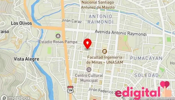mapa de IESTP Infotronic :D Instituto de secundaria en Huaraz