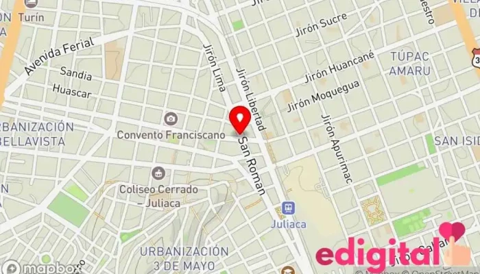 mapa de Inka farma Farmacia en Juliaca