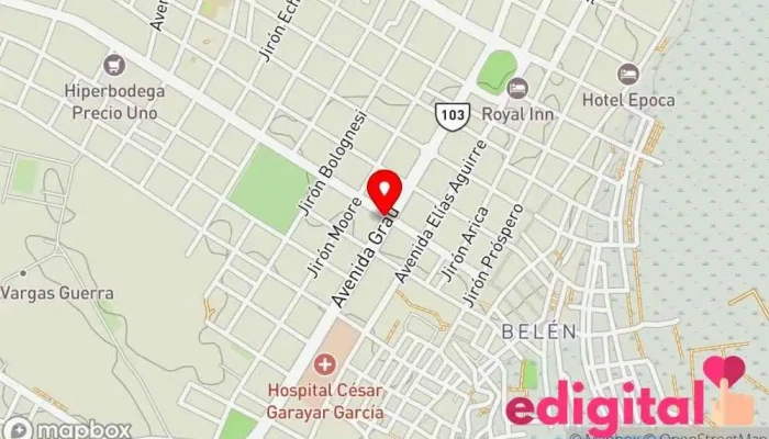 mapa de InkaFarma 9 de diciembre Farmacia en Iquitos