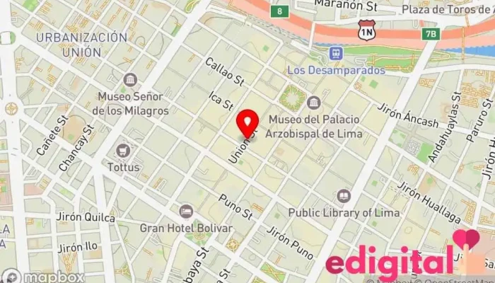 mapa de InkaFarma Farmacia en Lima