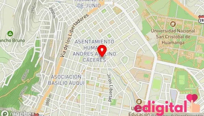mapa de INKAFARMA Farmacia en Ayacucho