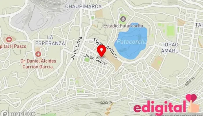 mapa de INKAFARMA Farmacia en Cerro De Pasco