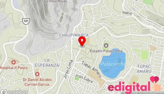 mapa de Inkafarma Farmacia en Cerro De Pasco