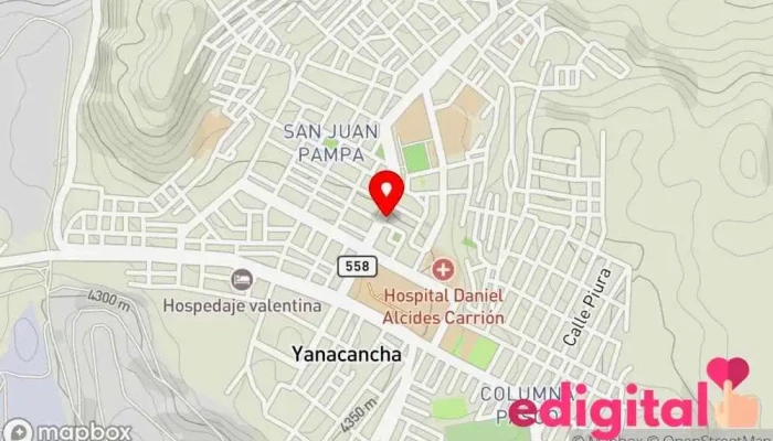 mapa de Inkafarma Farmacia en Cerro De Pasco