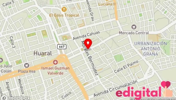 mapa de INKAFARMA Farmacia en Huaral