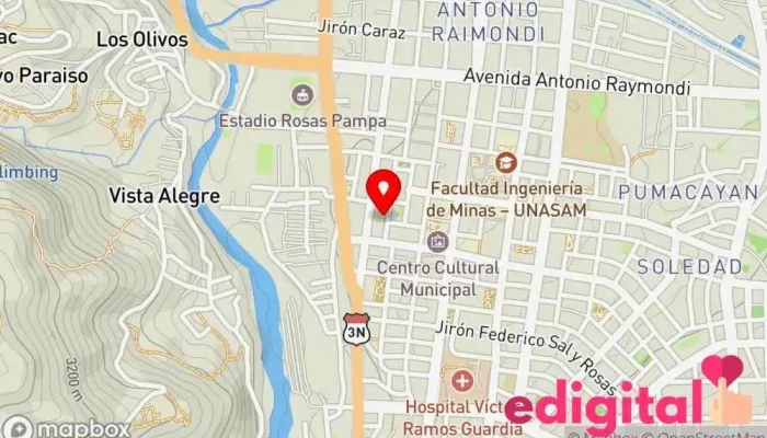 mapa de INKAFARMA Farmacia en Huaraz