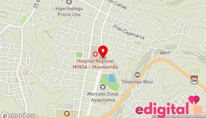 mapa de INKAFARMA Farmacia en Moyobamba