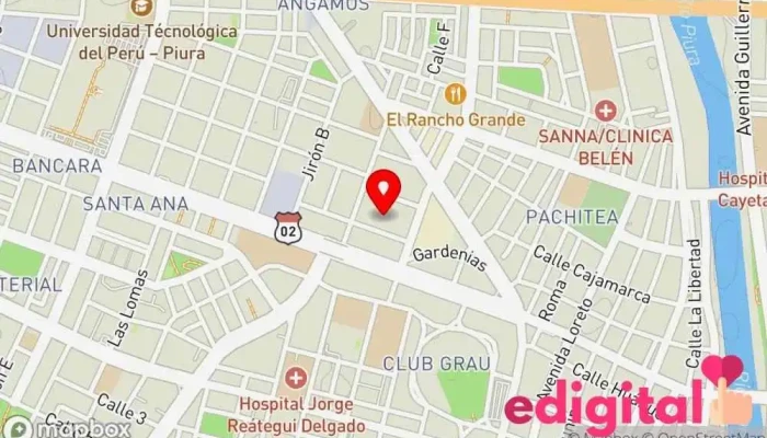 mapa de INKAFARMA Farmacia en Piura