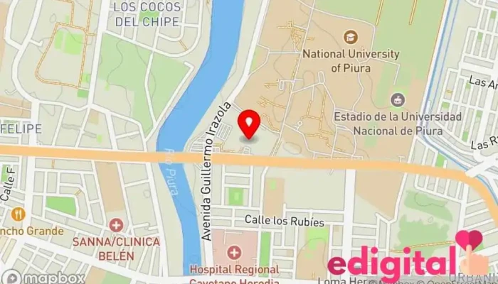 mapa de InkaFarma Farmacia en Piura