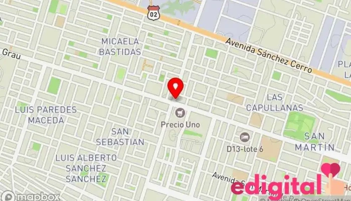 mapa de Inkafarma Farmacia en Piura