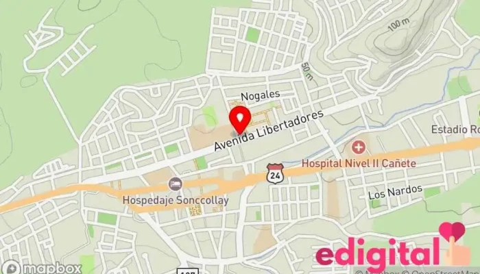 mapa de Inkafarma Farmacia en San Vicente de Cañete