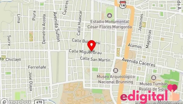 mapa de INKAFARMA Farmacia en Lambayeque