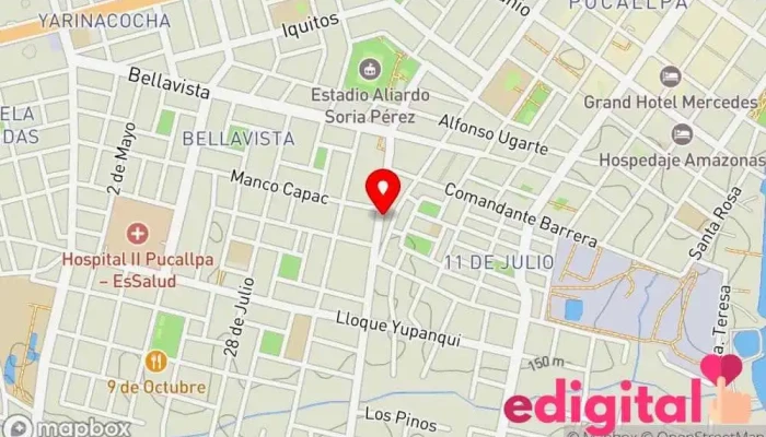 mapa de INKAFARMA Farmacia en Pucallpa