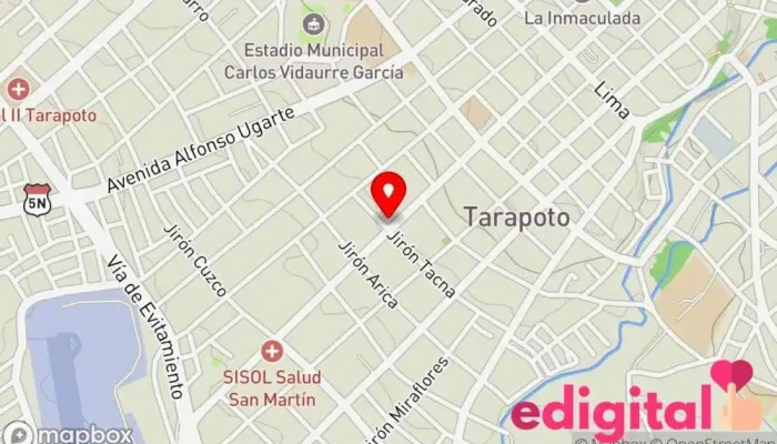 mapa de INKAFARMA Farmacia en Tarapoto
