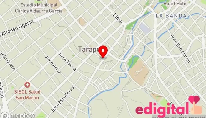 mapa de INKAFARMA Farmacia en Tocache