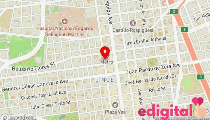 mapa de Inkafarma Farmacia en Lince