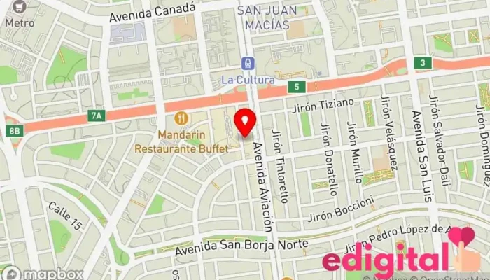 mapa de Inkafarma Farmacia en San Borja
