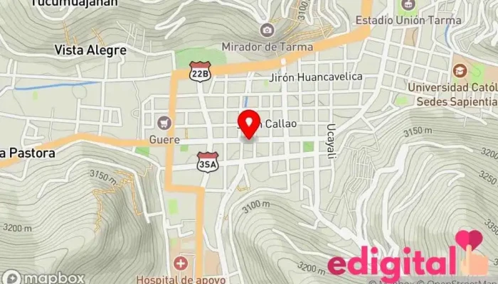 mapa de Inkafarma Farmacia en Tarma