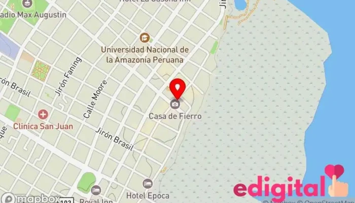 mapa de Inkafarma Farmacia en Iquitos