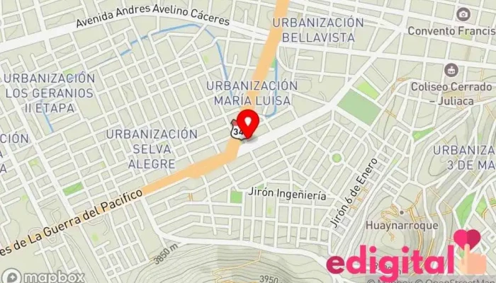 mapa de INKARIFARMA Farmacia en Juliaca