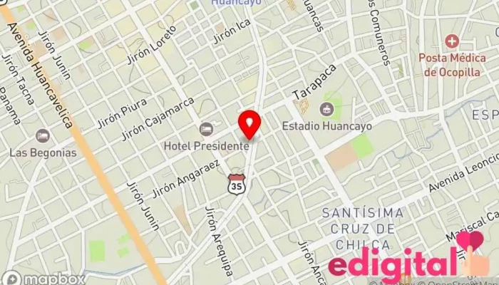 mapa de InkasFarma Farmacia en Huancayo