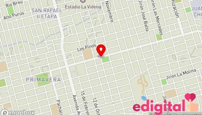 mapa de JR. Los laureles mz k lt.36 Farmacia en Pucallpa