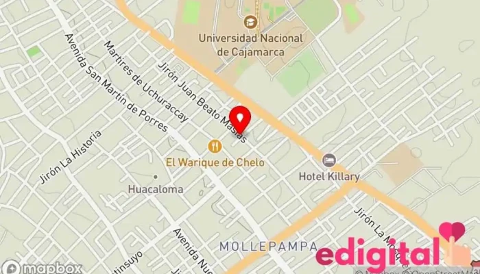 mapa de Juan Beato Macias Farmacia en Cajamarca