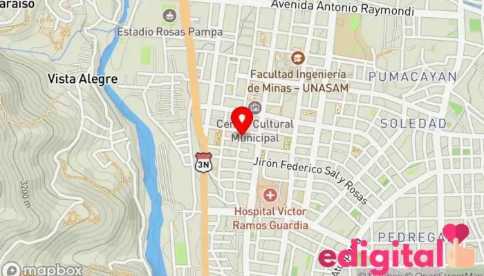 mapa de KAIROFARMA Farmacia en Huaraz