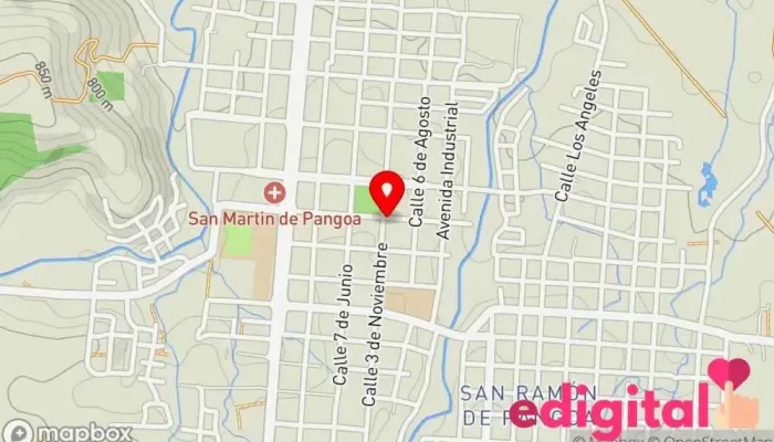 mapa de MEGAFARMA Farmacia en San Martín de Pangoa