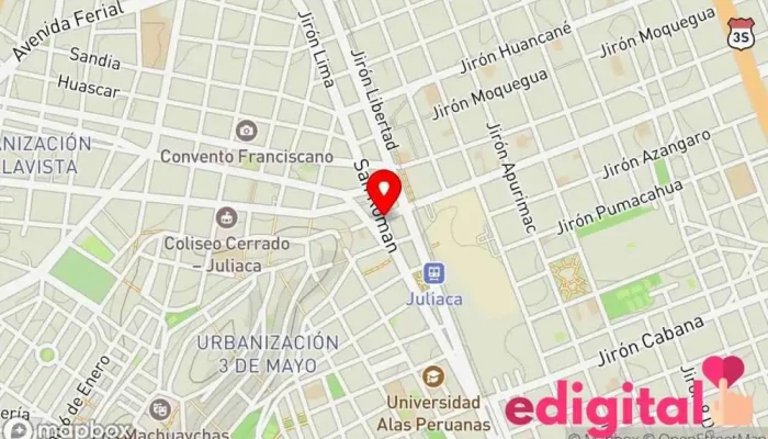 mapa de Mi Farma Farmacia en Juliaca
