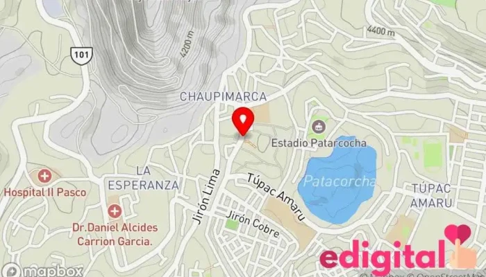 mapa de Mifarma Farmacia en Cerro De Pasco