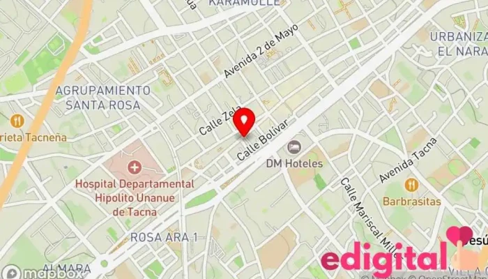 mapa de MiFarma Farmacia, Tienda de vitaminas y suplementos en Tacna