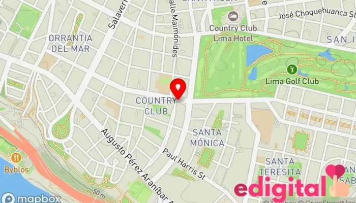 mapa de Mifarma Farmacia en San Isidro, Lima