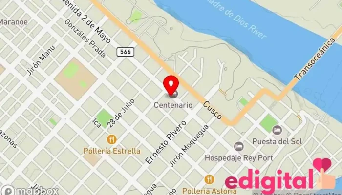 mapa de Mifarma Farmacia en Puerto Maldonado