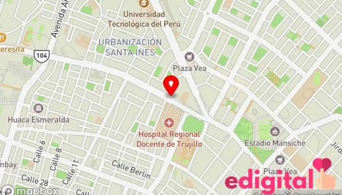 mapa de MiFarma Farmacia en Trujillo