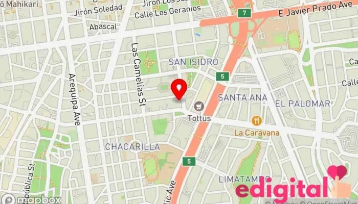 mapa de Mifarma Farmacia en San Isidro