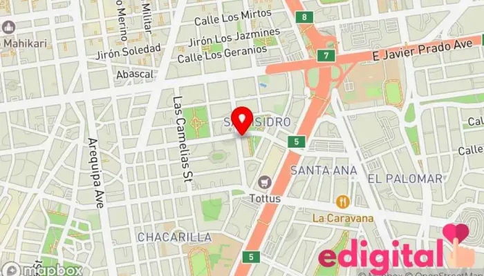 mapa de Mifarma Farmacia en San Isidro