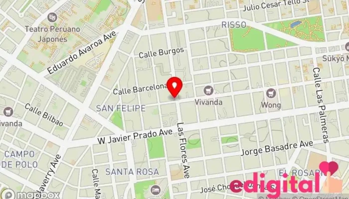 mapa de Mifarma Farmacia en San Isidro