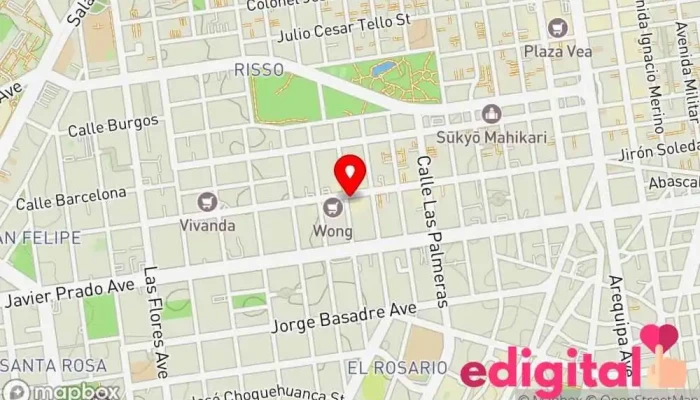 mapa de Mifarma Farmacia en San Isidro