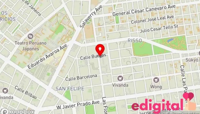 mapa de Mifarma Farmacia, Tienda de comestibles, periódicos y medicamentos, Tienda de belleza y salud en San Isidro