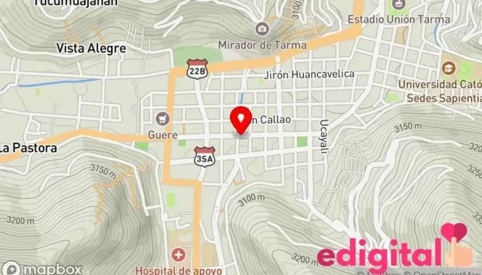 mapa de Mifarma Farmacia en Tarma