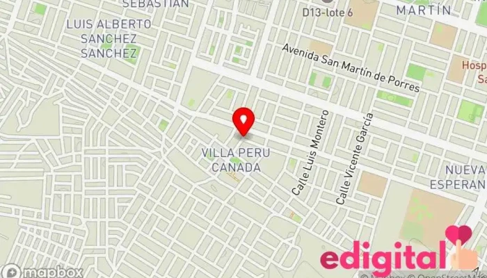 mapa de Mutiservicios Virgen de Fátima Farmacia en Piura