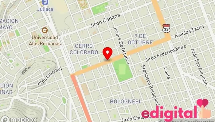 mapa de Mynfarma Farmacia en Juliaca
