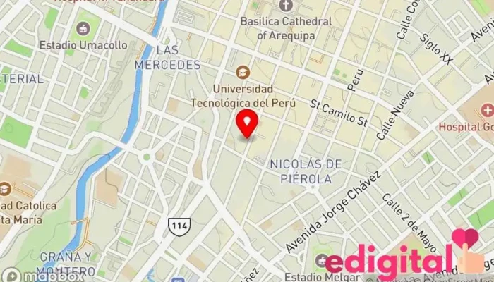 mapa de No es terminal  en Arequipa