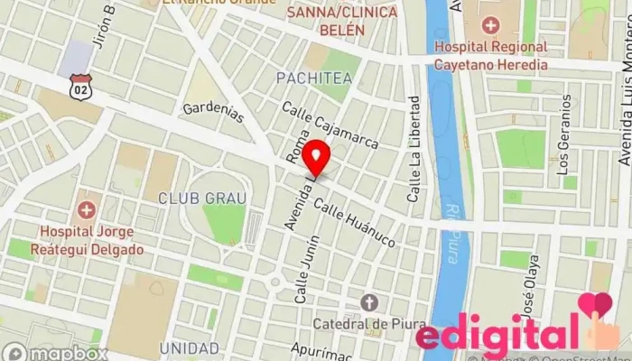mapa de Nortfarma SAC Farmacia en Piura
