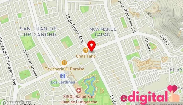 mapa de Nova farma Farmacia en Lima
