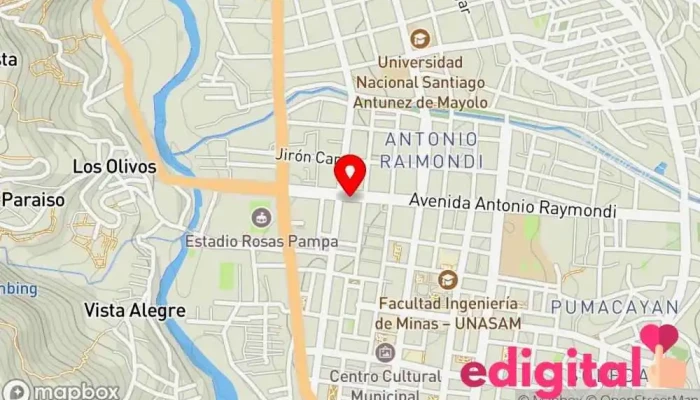 mapa de OPEN FARMA Farmacia en Huaraz