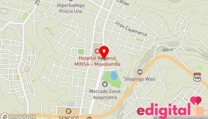 mapa de Pharmasalud Farmacia en Moyobamba